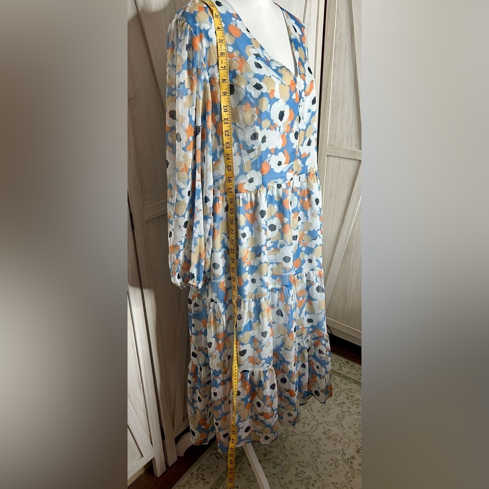 Joie NWT Limited Edition Floral Fields Maxi Dress Women sz XL boho high low hem - Picture 6 of 14